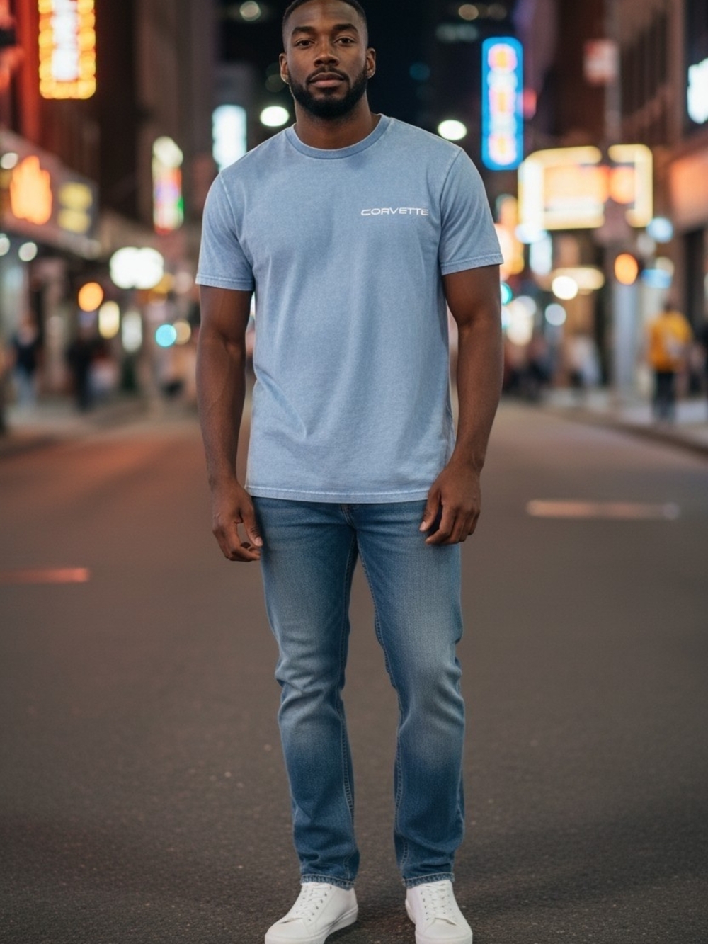 GM Official Light Blue Logo Tee
